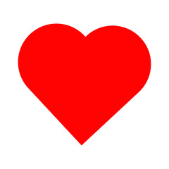 Simple and bold red heart vector symbolizing love, care, and affection. Ideal for Valentine's Day, romantic gifts, and social media icons.