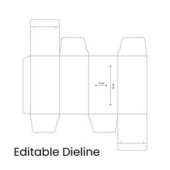 Dieline box template or packaging dieline,custom box dieline design template