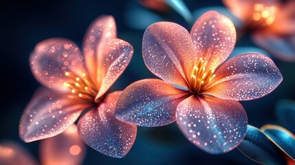 Fototapeta premium Glowing, dew-kissed blossoms