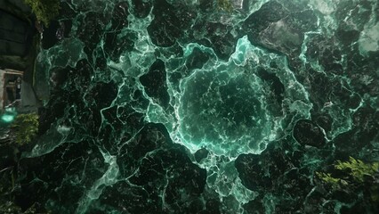 Obraz premium Lunar observatory dome: weathered concrete, stardust shimmer, amethyst fractures, celestial twilight, cosmic solitude.