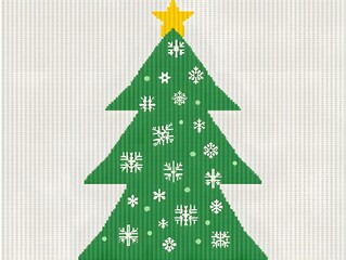 Christmas Tree with Snowflake Pattern