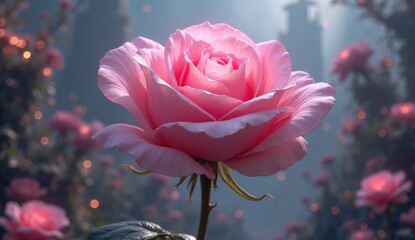 pink rose in garden