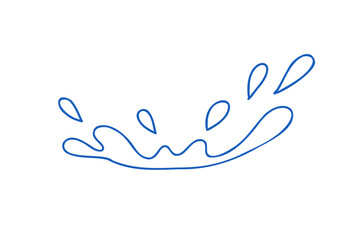 Splash, water, smooth lines. Stylized abstract image Vector graphics.