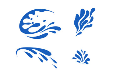 Splash, water, smooth lines. Stylized abstract image Vector graphics.