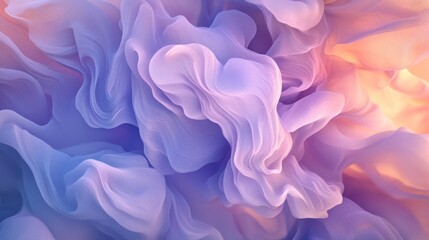 Obraz premium Abstract liquid swirls in soft pastel colors. Delicate, flowing forms