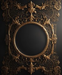 Elegant black & gold ornate background with shimmering details  ,  art deco,  backdrop