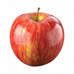 realistic 3d royel gala apple isolated on transparent background
