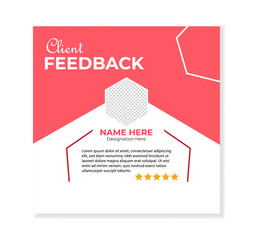 Testimonial design template customer feedback