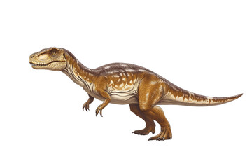 Naklejka premium Realistic Illustration of a Tyrannosaurus Rex Dinosaur in a Natural Pose on transparent background