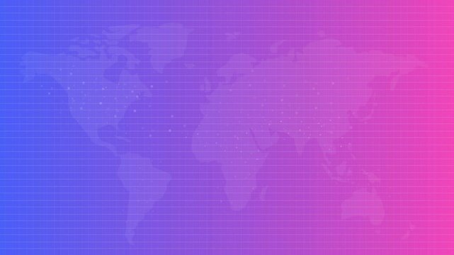 Blue purple pink gradient bright color world map earth animated dynamic data global background backdrop