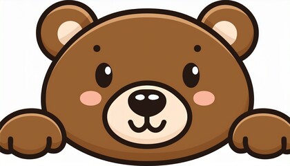 Fototapeta premium illustration of a cute brown bear
