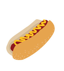  hot dog food.Fast food vector 