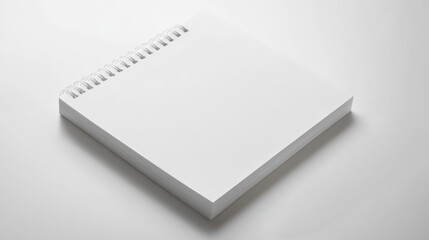Blank spiral notebook on clean surface, ideal for creative projects and notes