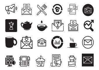 Drinking Coffee, Daily Routine, Invitation to Hang Out – Vector Set for Social Media, Marketing & Cafe editable vector