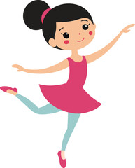 Dancing girl icon and symbols
