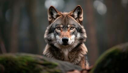 Fototapeta premium Wolf in forest