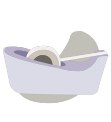 A tape dispenser is a tool  duct tape for packages