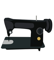 illustration of the vintage sewing machine.