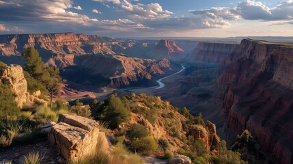 Sunset over the Grand Canyon, landscape 