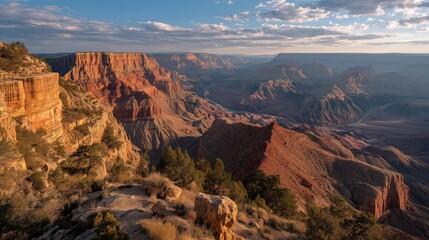Sunset over the Grand Canyon, landscape 