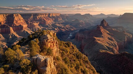 Sunset over the Grand Canyon, landscape 