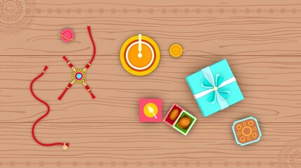 Indian Festival Elements for Rakhi Celebration