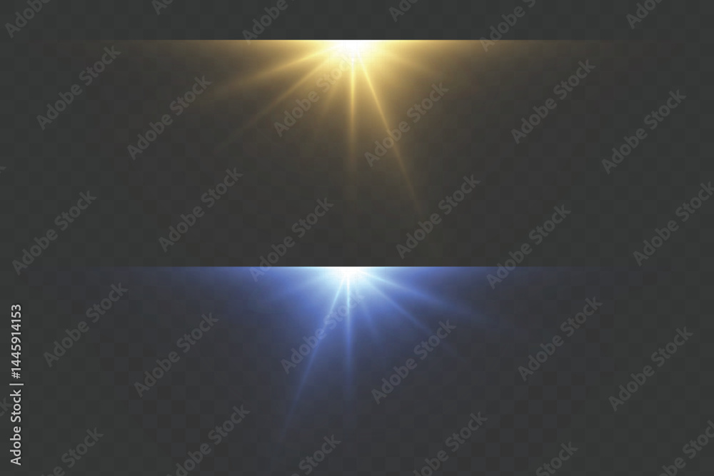 Fototapete radiant light burst forms celestial flash of brilliance. white flare glows with shimmering halo on g