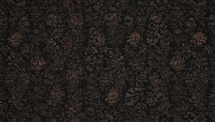 Fototapeta premium Intricate dark floral damask, seamless gothic wallpaper texture, decor, brown