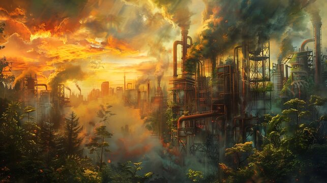 pollution Buildings with facades that actively filter air Concept