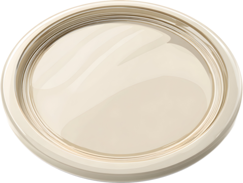 Oval frame with neutral cream fill. Simple, elegant design for graphics or text overlay. Blank background