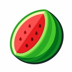 Watermelon icon on white background