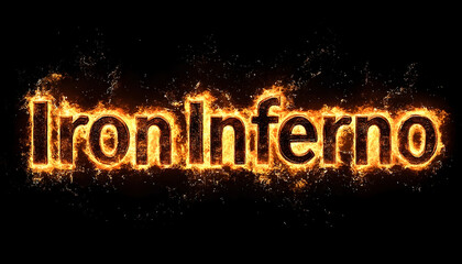 Fiery text graphic design element