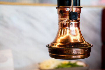 Close up of smoke extractor fan, commonly found in barbecue restaurant to keep the air fresh