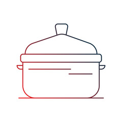pot gradient outline icon with white background vector stock illustration