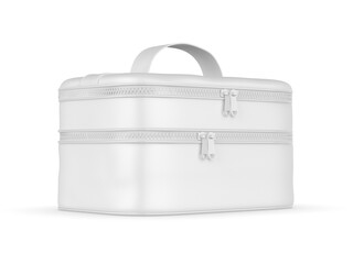 Blank make Up Kit Bag or Cosmetic Bag Waterproof Travel Toiletry Organizer Bag 3d illustration.
