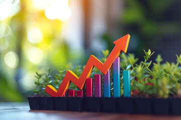 The upward-pointing infographic arrow illustrates the three essential st to achieve success    