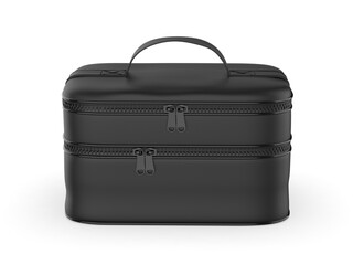 Blank make Up Kit Bag or Cosmetic Bag Waterproof Travel Toiletry Organizer Bag 3d illustration.