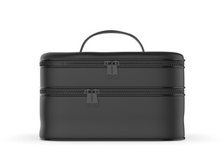 Blank make Up Kit Bag or Cosmetic Bag Waterproof Travel Toiletry Organizer Bag 3d illustration.