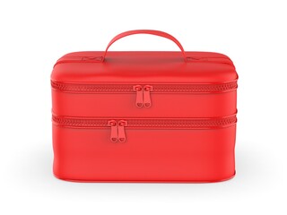 Blank make Up Kit Bag or Cosmetic Bag Waterproof Travel Toiletry Organizer Bag 3d illustration.