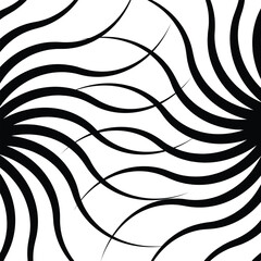Fun minimalist pattern with sunbeam waves