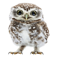 Obraz premium A New Zealand Morepork owl, full-body shot,