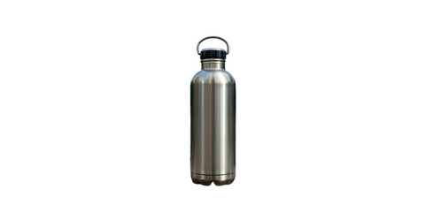Sleek Stainless Steel Water Bottle with Carry Loop for Hydration on the Go