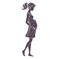 silhouette of pregnant woman