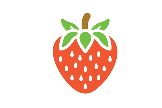 recommend clip art: Strawberry icon silhouette illustration with white background.