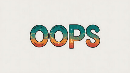 Whimsical Typography Graphic Design: Creative Mistake Awareness in Playful Fonts, oops