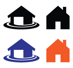 Minimalist House Silhouette Vector set 