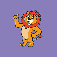 Obraz premium lion cartoon character