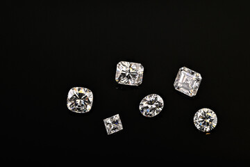 diamond on black background