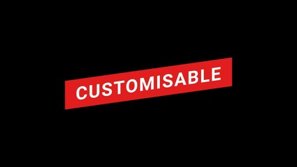 Customisable Red Banner Animation
