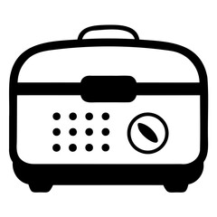 Black silhouette of bread maker vector graphic isolated on transparent background perfect for bakery logo design and culinary visuals